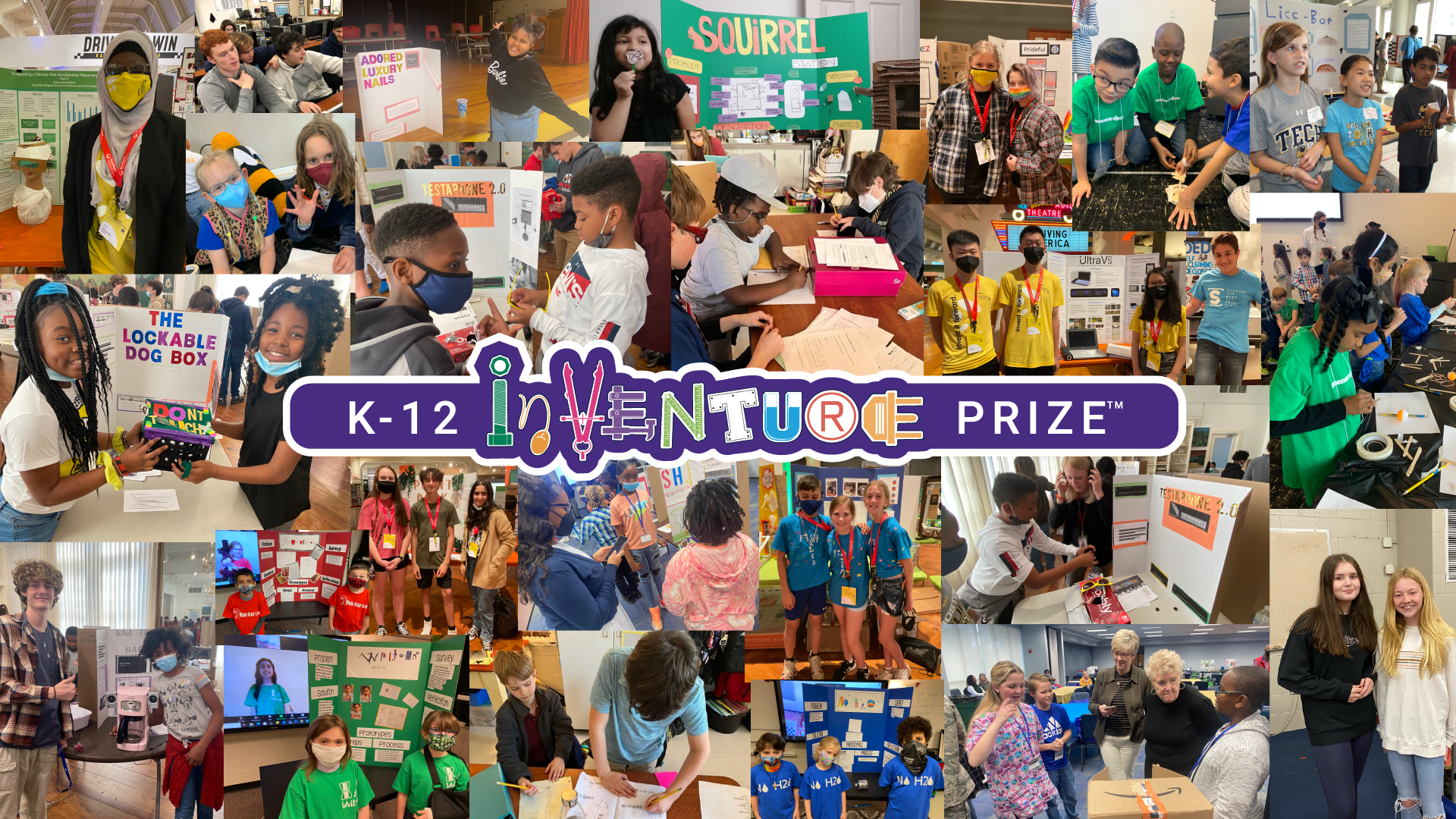 Collage of K-12 InVenture Prize participants