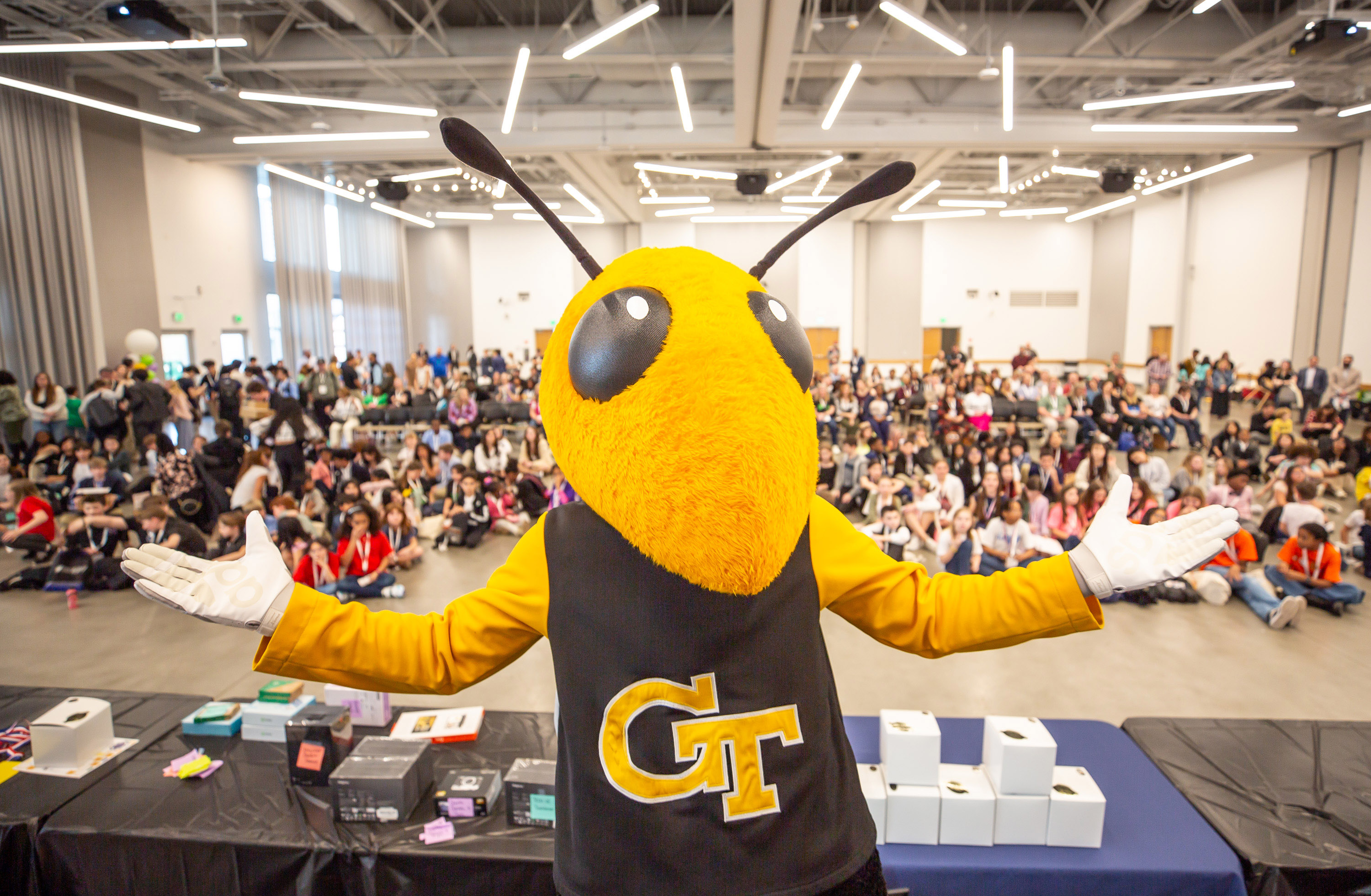 Buzz made a special appearance at the 2024 K-12 InVenture Prize State Finals.