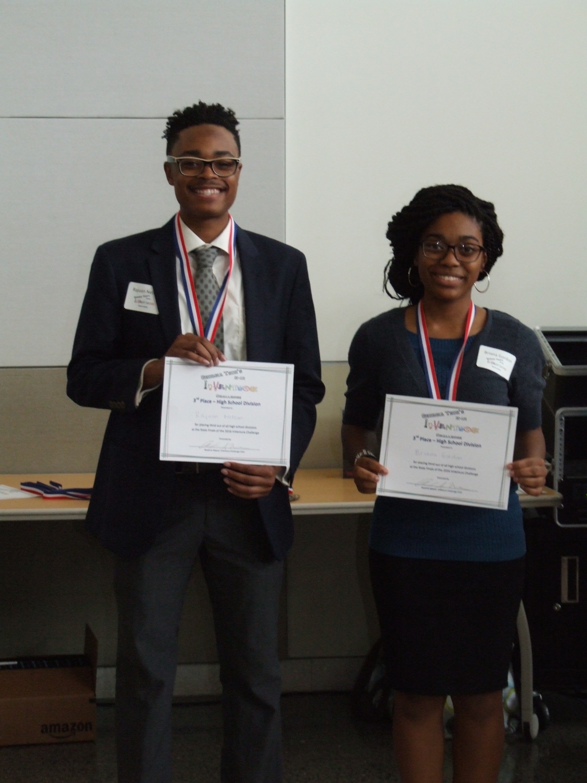3rd Place High School Award:Team: ReVitalize School: Rockdale Magnet School for Science and Technology Students: Briana Gordon and Rajuan Nelson